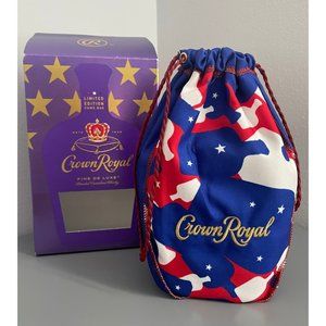 RARE Crown Royal Red Bag White & Blue Camouflage Camo with Box 750 mL Limited Ed